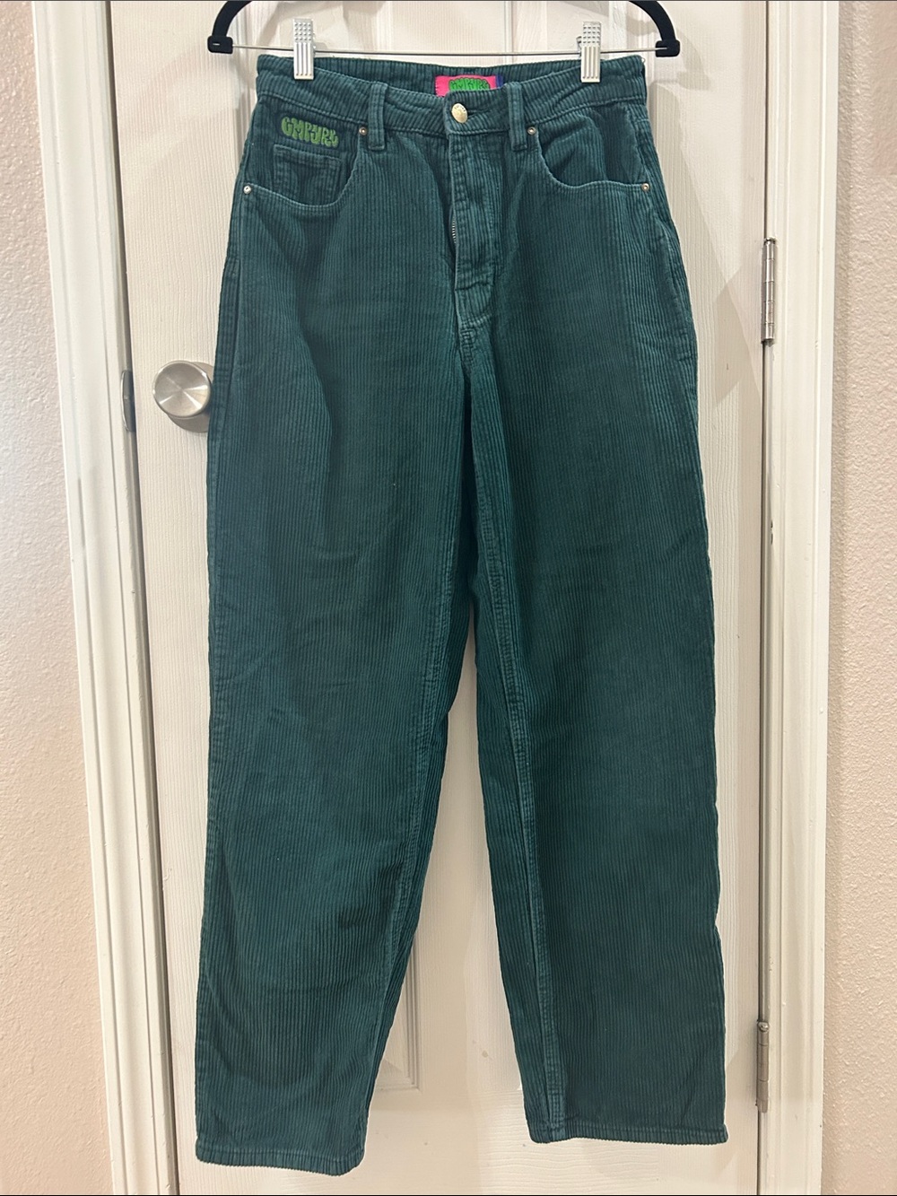 Empyre Tori Emerald Green Corduroy Pants size 2